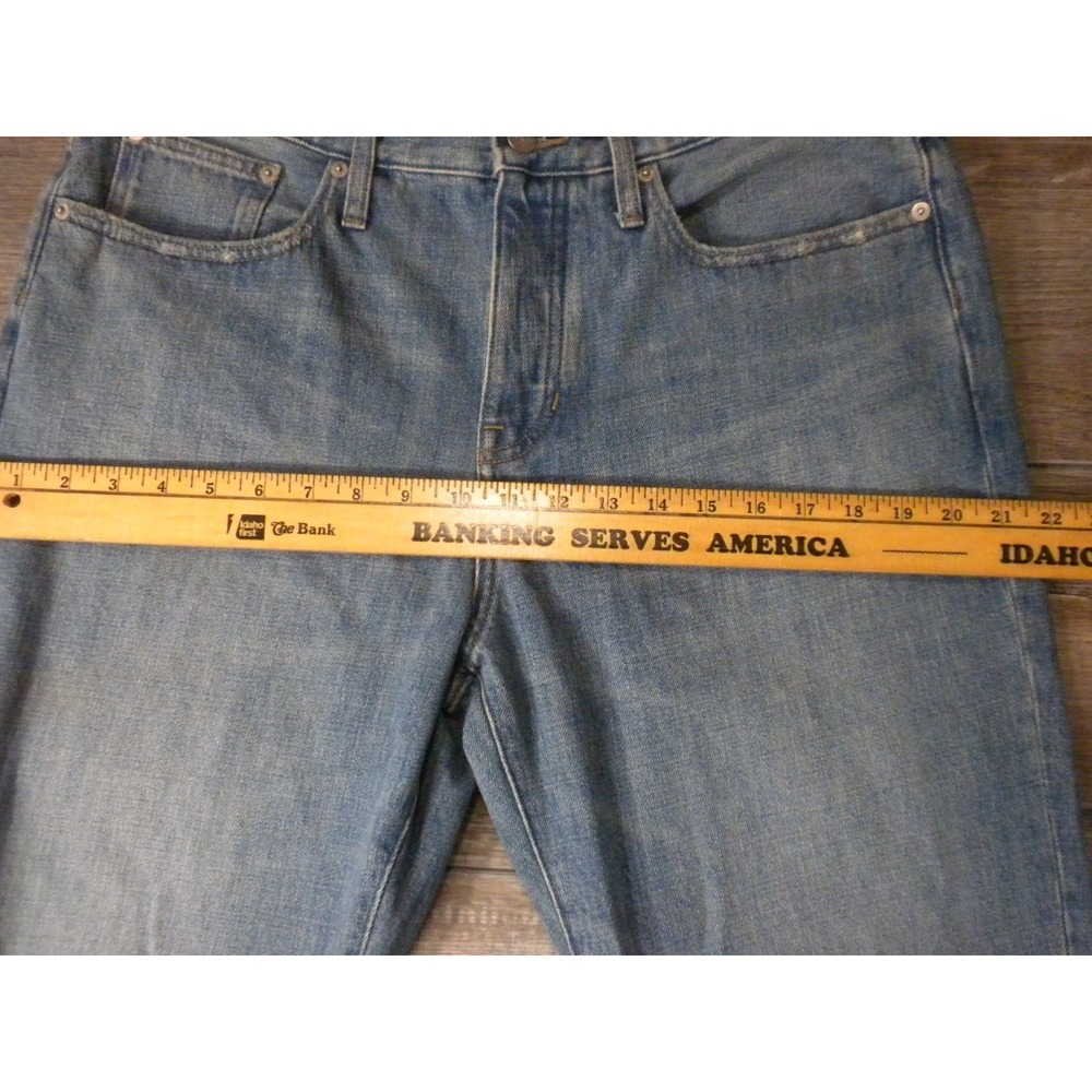 J Crew Jeans Womens 30 Blue Denim '84 Slouchy Button Fly Relaxed Straight NWT - Picture 12 of 15